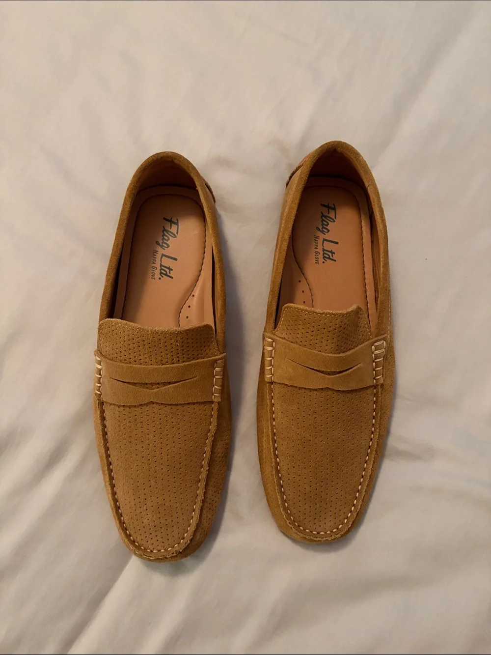 Men’s Flag Ltd. Suede Penny Loafers - Tan (size 11.5)